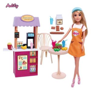 باربی باریستا همراه وسایل کافه