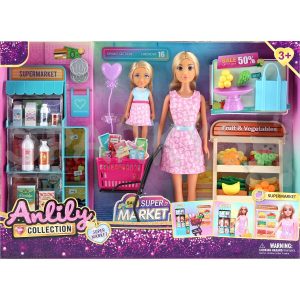 باربی فروشگاهی با بچه وسایل اضافه