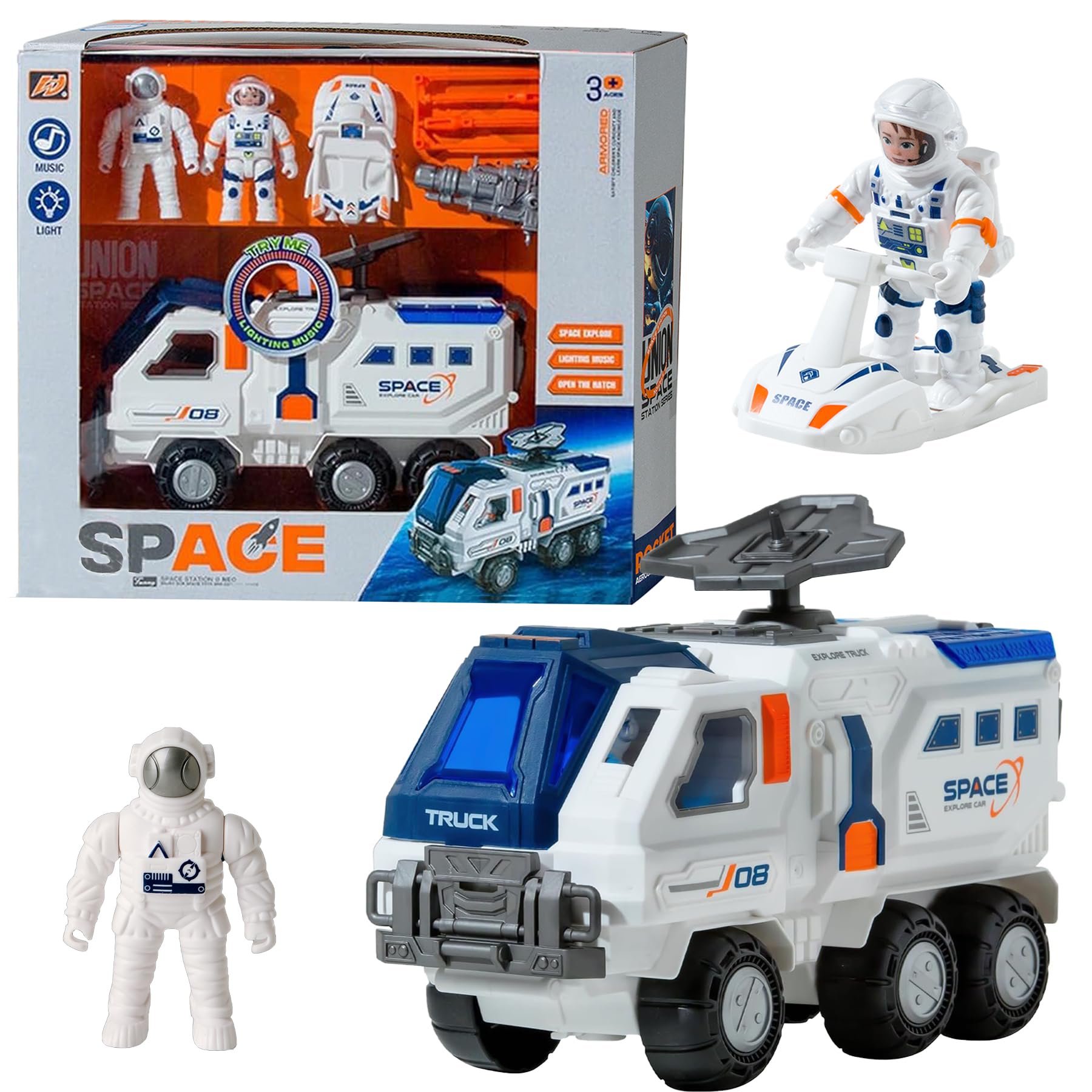 اسباب بازی طرح کامیون فضایی و فضانورد مدل space explore truck کد H -204